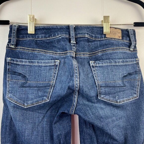 American Eagle Skinny Womens Size 0 Long 27x28) Cotton Blend Stretch Jeans EUC - Picture 6 of 8